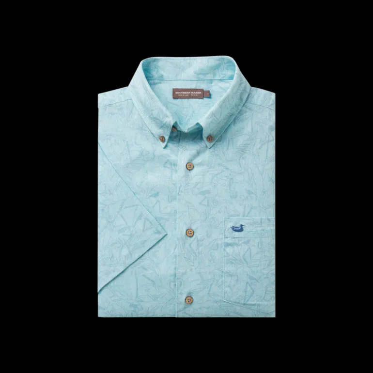 Youth Island Linen Shirt - Flamingos