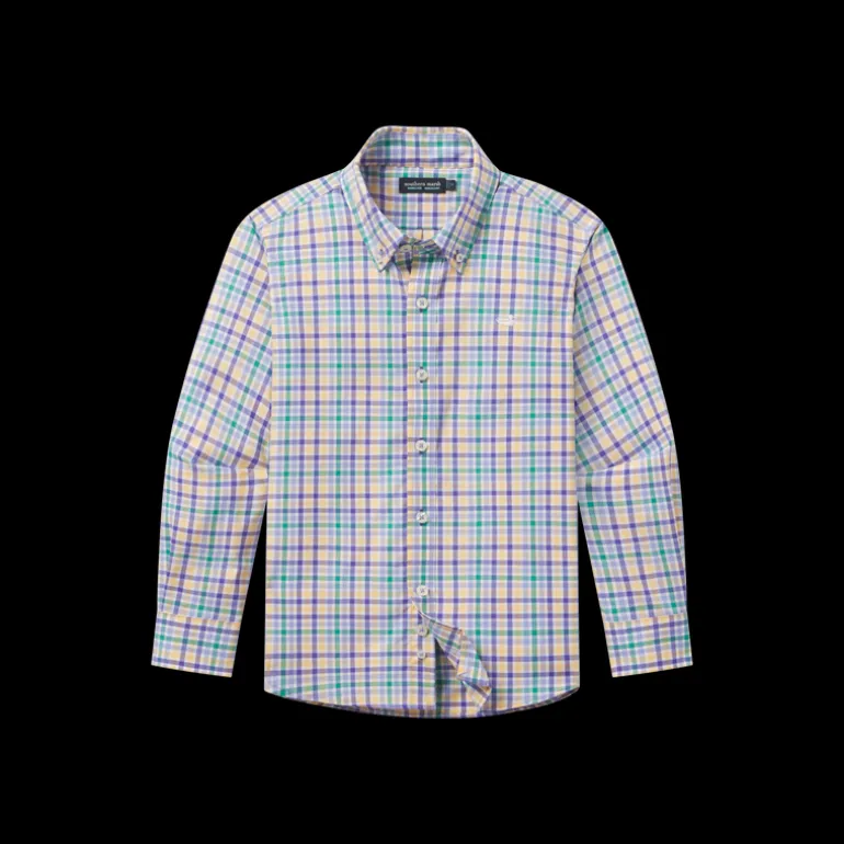 Youth Juban Check Dress Shirt