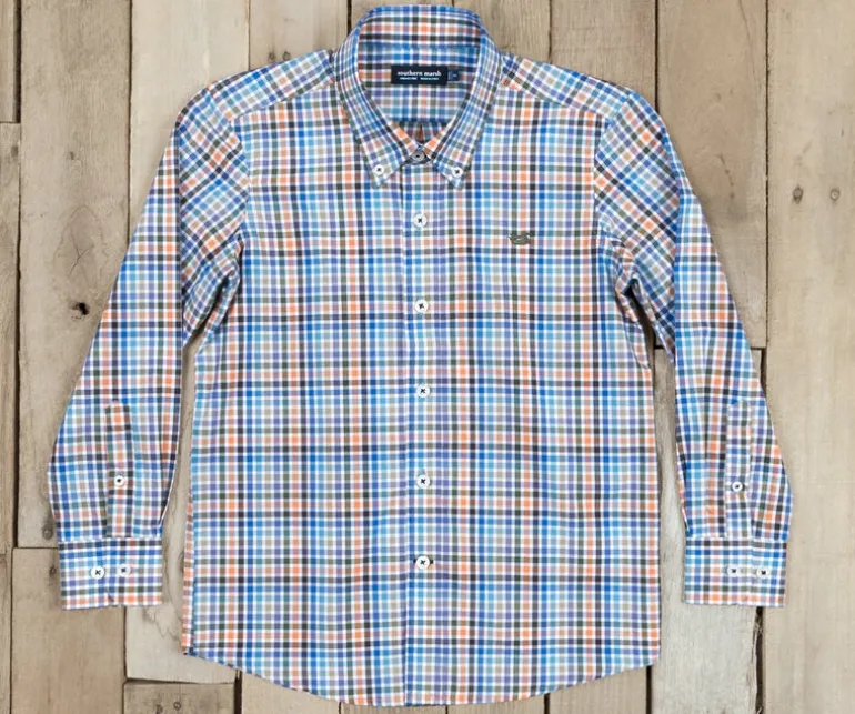 Youth Juban Check Dress Shirt