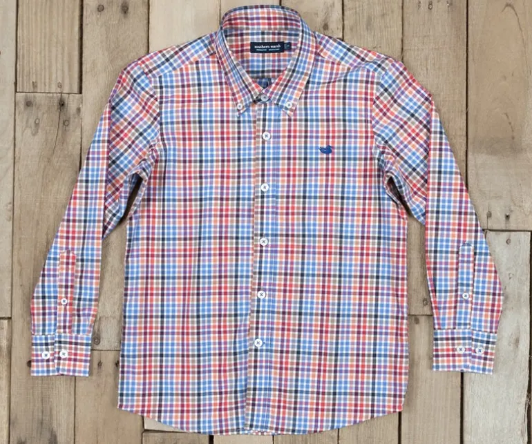 Youth Juban Check Dress Shirt