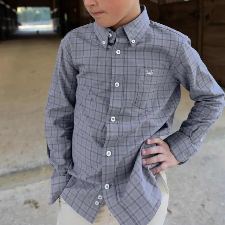 Youth Oak Grove Washed Gingham Dress Shirt