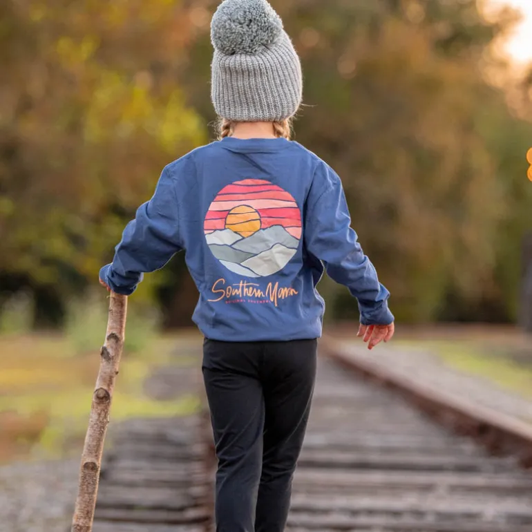 Youth Paper Mountains Tee - Long Sleeve