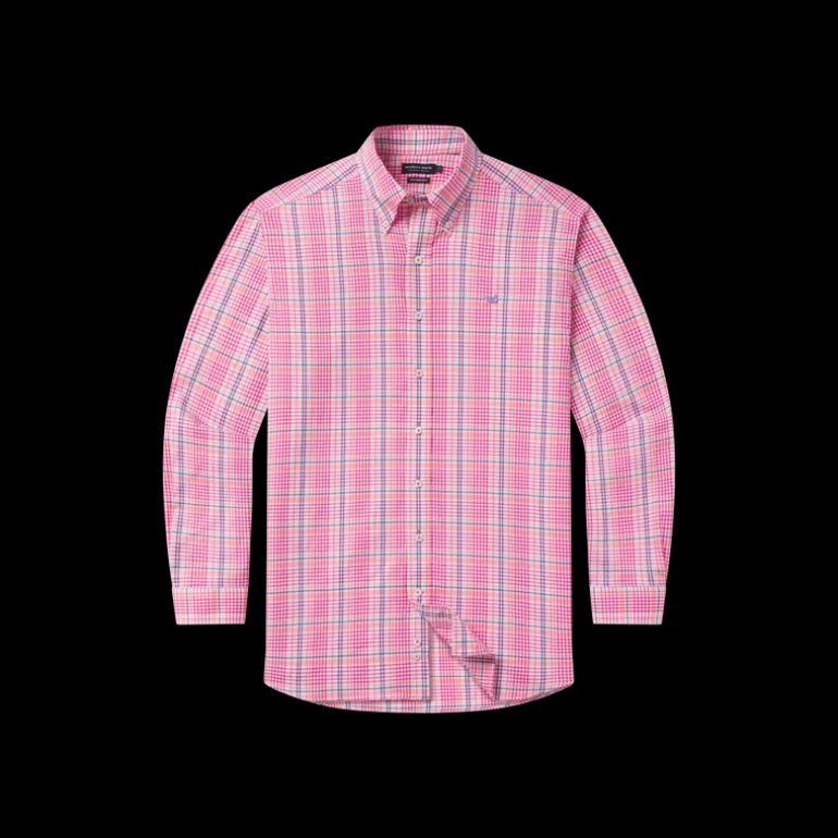 Youth Shores Windowpane Performance Dress Shirt