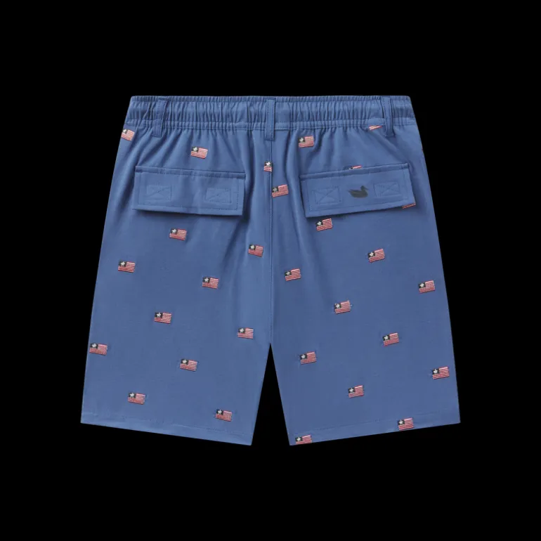 Youth SOUTHERNCLASSICS™ Swim Trunk - Chambray Flags
