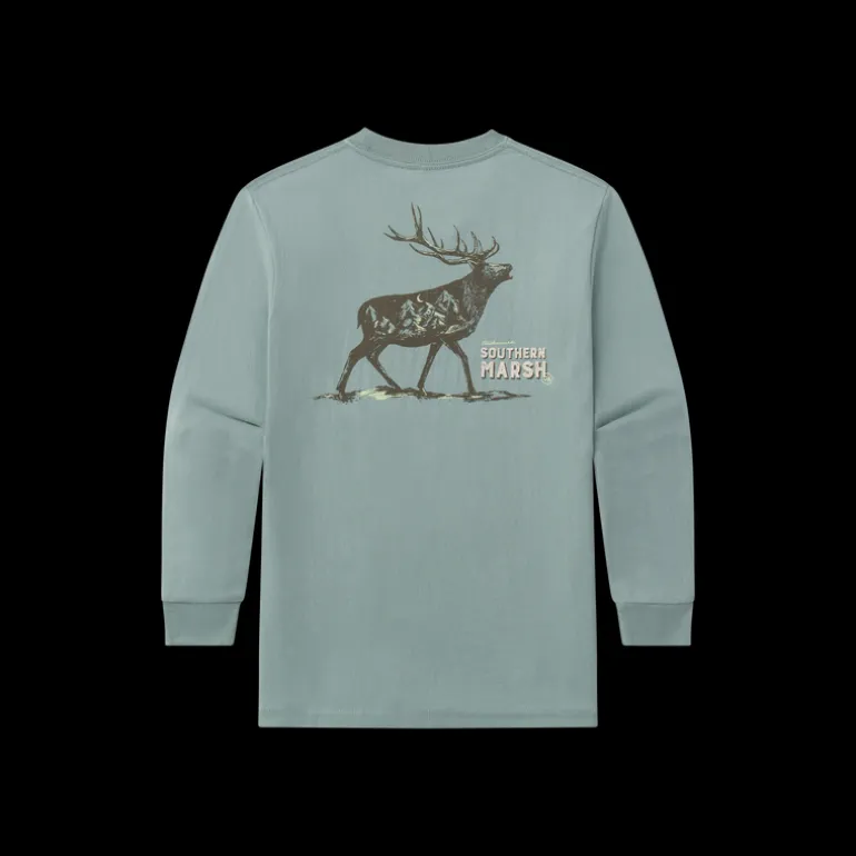 Youth Starry Silhouette Tee - Elk - Long Sleeve