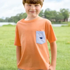 Youth Stewart Pocket Tee - Seersucker