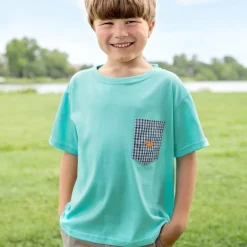 Youth Stewart Pocket Tee - Gingham