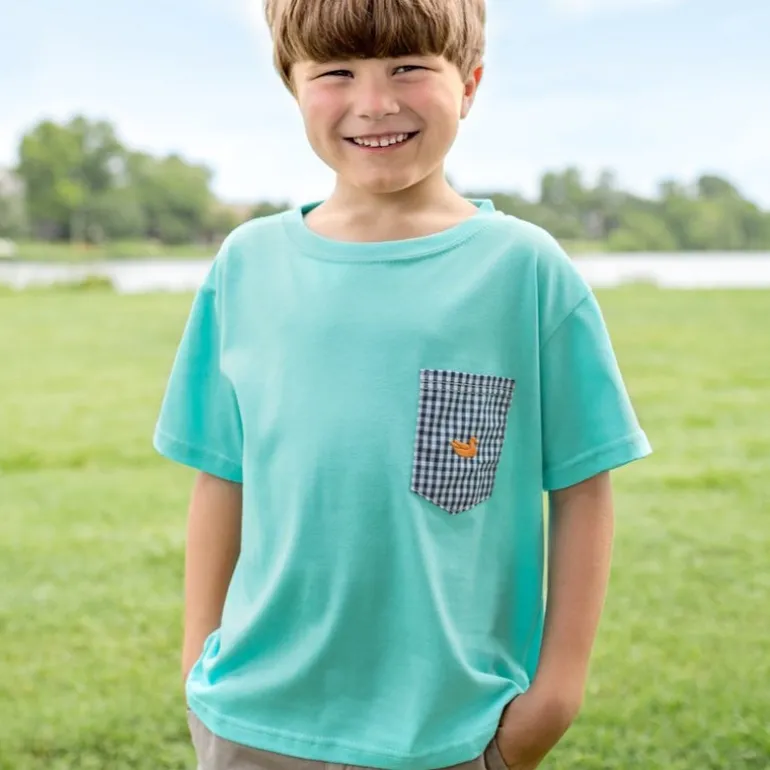 Youth Stewart Pocket Tee - Gingham