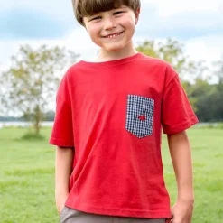 Youth Stewart Pocket Tee - Gingham