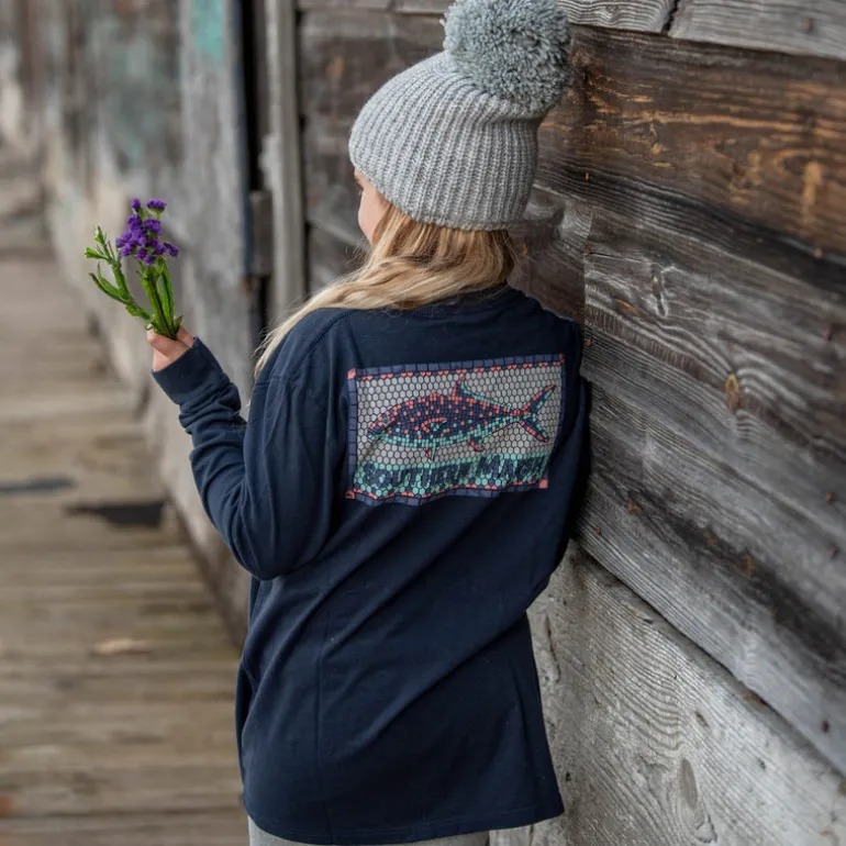Youth Tile Fish Tee - Long Sleeve