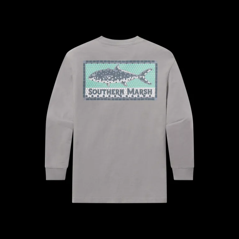 Youth Tile Fish Tee - Long Sleeve