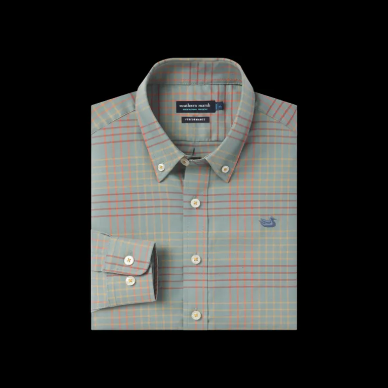Youth Winfield Grid Performance Dress Shirt
